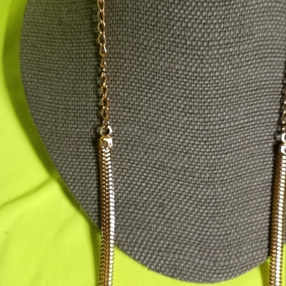 Goldtone faux pearl necklace